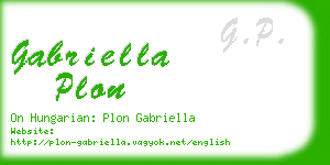 gabriella plon business card